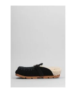 Mou Winter Bio Slide Slipper-mule In Black Suede -Urban Shoes World 737915092e1bfa4b3ed3eb8e3a850269
