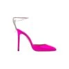 Aquazzura Fuchsia Pink 'ice' Pumps Satin Effect With Crystal Embellishment In Leather Woman