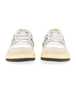 Lanvin Mesh, Suede And Nappa Leather Sneaker -Urban Shoes World 79669007d349b32ce0c52ae554405470