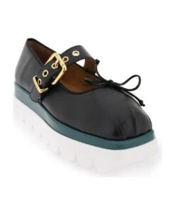 Marni Nappa Leather Mary Jane With Notched Sole -Urban Shoes World 7a4d341d3ef7117a340df718eec66566