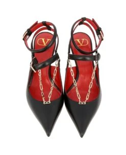 Valentino Garavani Slingback Leather Pumps -Urban Shoes World 7e82ea513badc57b8b48b700854dd4c7
