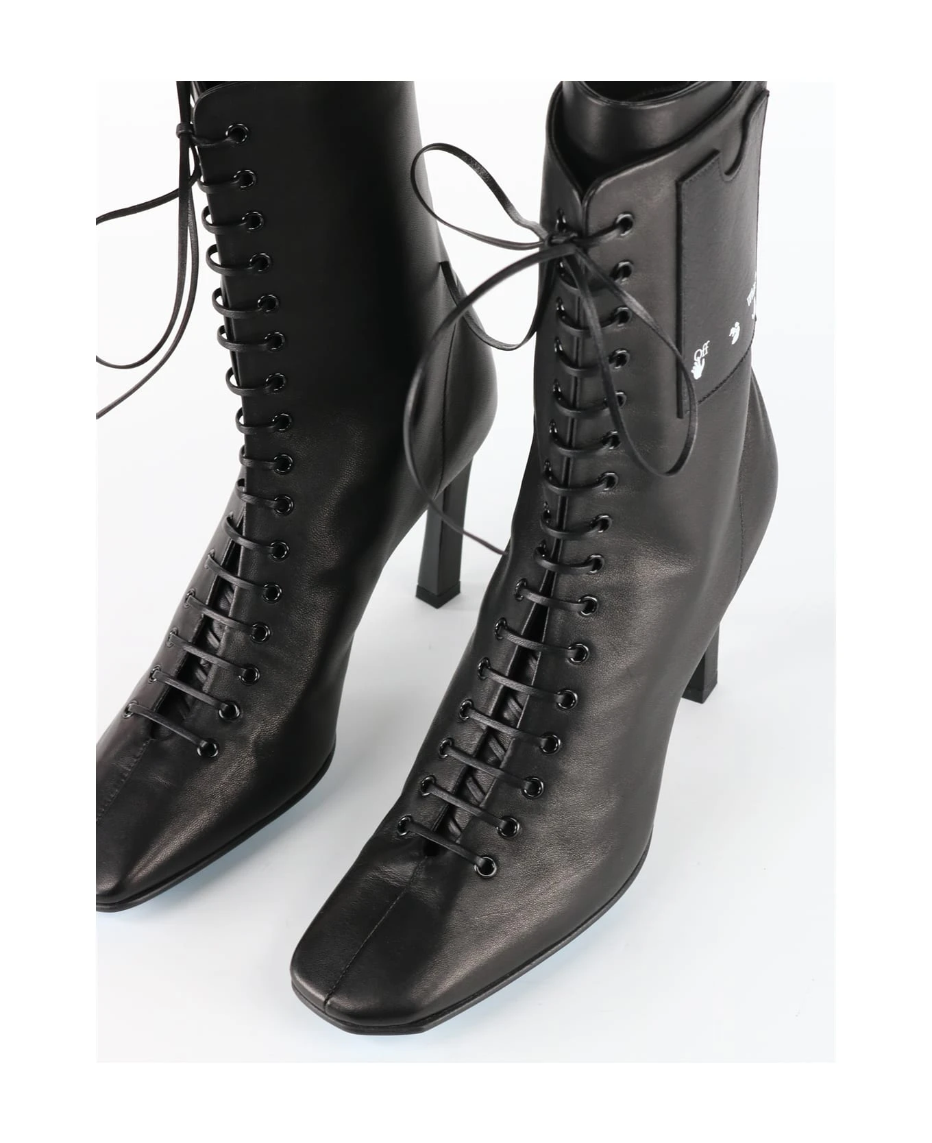 Off-White Leather Ankle Boots Black 5 Off-White Leather Ankle Boots Black - Image 5