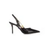 Versace Black "safety Pin" Slingbacks