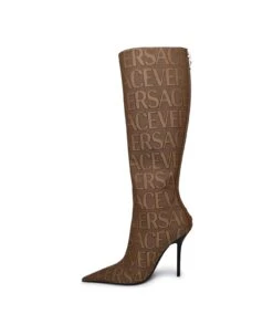 Versace Beige Cotton Blend Boots 6 Versace Beige Cotton Blend Boots -Urban Shoes World 8328e106f908b8c39cc4fb2c1189cdaa