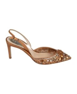 Crystal Embellished Slingback Sandals