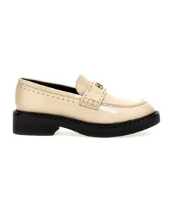 TWINSET Studded Logo Loafers