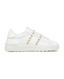 Valentino Garavani Sneakers Rockstud Untitled Vitello Tecnic Calf/platinum Studs/rs