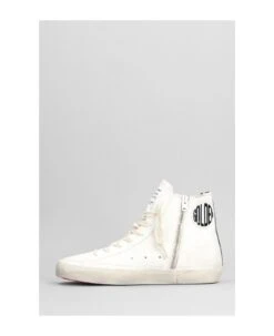 Golden Goose Francy Sneakers In White Leather -Urban Shoes World 954501a909db711b5343f930d886f4ec