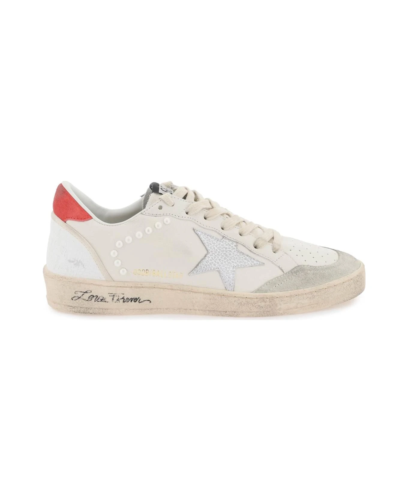 Golden Goose 'ball Star Nappa' Sneakers With Pearls 1 Golden Goose 'ball Star Nappa' Sneakers With Pearls