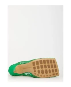 Bottega Veneta Green Stretch Sandals -Urban Shoes World 9b98f6f9152850c9f4a20a84feec3dde