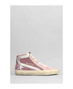 Golden Goose Slide Sneakers In Viola Suede