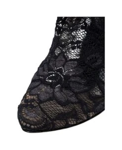 Dolce & Gabbana Black Pointed Boots In Chaintilly Lace Woman -Urban Shoes World a05989630f31731ef7d1f1fd1c2cbfb0