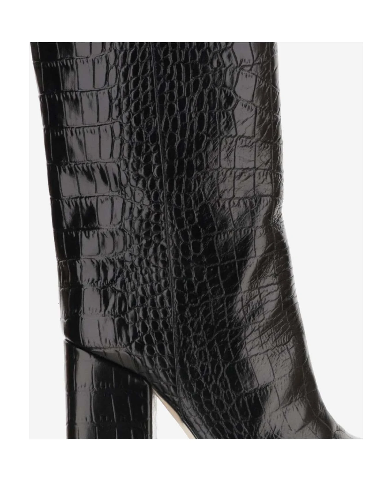 Paris Texas Leather Boot With Croc Print 4 Paris Texas Leather Boot With Croc Print - Image 4
