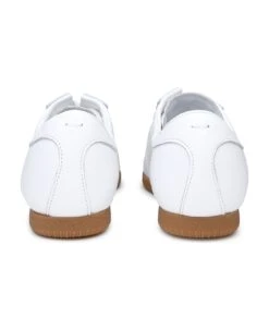 Maison Margiela White Leather Featherlight Sneakers -Urban Shoes World a659aa424025e1ea7ca14531e1e2c15a