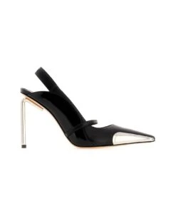 Off-White Pointed Toe Singback Pumps