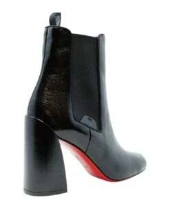 Christian Louboutin Black Leather Turelastic 85 Naplak Ankle Boots -Urban Shoes World ae842f88198af81887f45928dbd79e51