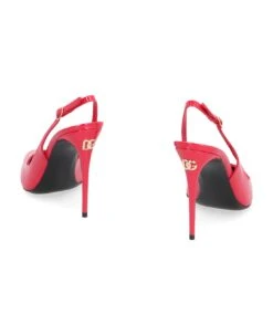 Dolce & Gabbana Patent Leather Pointy-toe Slingback -Urban Shoes World b1c3db625e7f96e6b386857762efb4c4