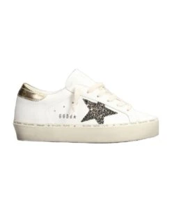 Golden Goose Hi Star Sneakers In White Leather