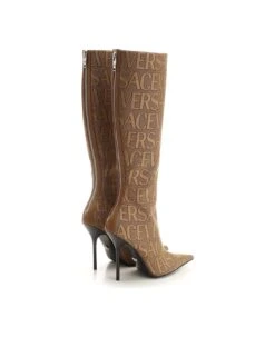 Versace Knee-high Boot -Urban Shoes World b4f6943b6d08de8b116b5bdfddc270e1