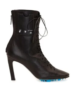 Off-White Off White Leather Heel Boots
