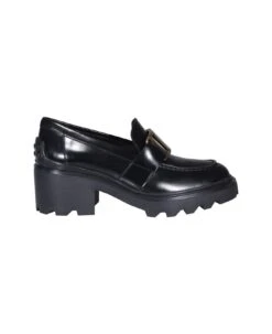 Tod's T-plaque Block Heel Loafers