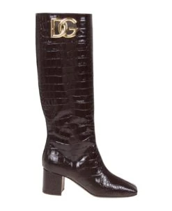 Dolce & Gabbana Boots In Coconut Print Leather