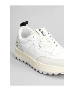 D.A.T.E. Kdue Mono Sneakers In White Suede And Fabric -Urban Shoes World be9c66707b7eeb61da93d800f2f3f450