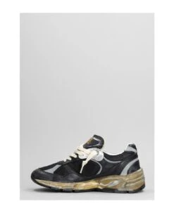 Golden Goose Running Sneakers In Black Synthetic Fibers -Urban Shoes World c05e8adc45f90c977429acd3df395473