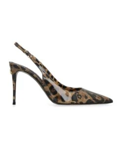 Dolce & Gabbana Kim Dolce&gabbana - Leather Pointy-toe Slingbacks
