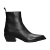 Golden Goose Debbie Texan Ankle Boots In Black Leather