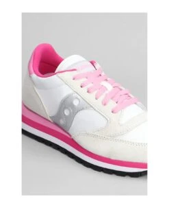 Saucony Jazz Triple Sneakers In White Suede And Fabric -Urban Shoes World c22ec7bdb0a2582154ee84197036fcdf