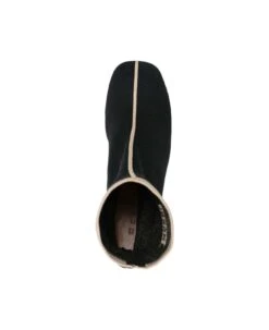 Marni Black Ankle Boot In Leather With Medium And Wide Heel Ecru-colored Details -Urban Shoes World c6a535850c1595ecc16d76e52bb784b8