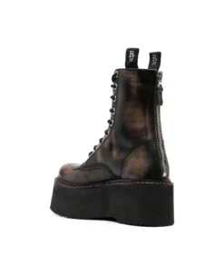 R13 Double Stack Lace Up Boots -Urban Shoes World cb9874e8c0afa4c71c82f6ba848cc0c9