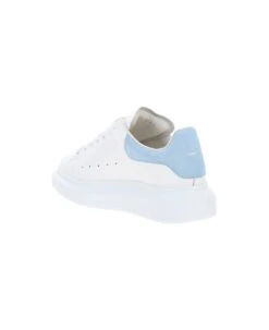 Alexander McQueen White Oversize Sneakers With Light Blue Suede Spoiler -Urban Shoes World cf25cd36e1c47b2e49a87b6aad9fb14c