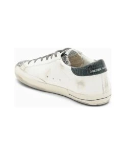 Golden Goose Cream/silver/green Super-star Trainer -Urban Shoes World d2c6f98a021302a44e0d34567aad0555