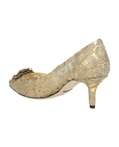 Dolce & Gabbana Taormina Pumps In Lace And Gold Color -Urban Shoes World d6259d4f9cf628a504d3c9bbd9fa651c