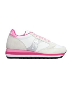 Saucony Jazz Triple Sneakers In White Suede And Fabric