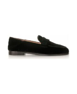 Black Velvet Loafer