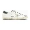 Golden Goose Cream/silver/green Super-star Trainer