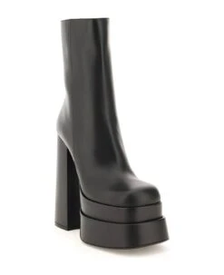 Versace Intrico Double Platform Ankle Boots -Urban Shoes World e0123318113a979a4021313275f70378