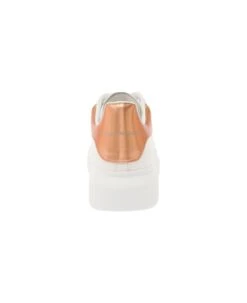 Alexander McQueen White Oversized Sneakers With Rose Gold Vinyl Patch In Leather Woman -Urban Shoes World e01b84cdd2d7296c62f259400d3c0fbd