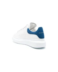 Alexander McQueen White Oversized Sneakers With Avio Blue Suede Spoiler -Urban Shoes World e6ccba24efa1963aa513c47d2fb3e644