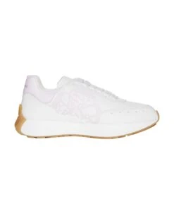 Alexander McQueen White And Pink Sprint Runner Sneaker