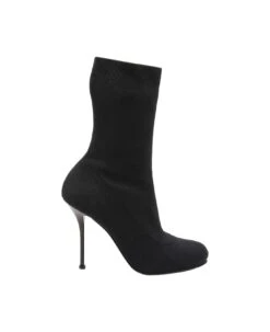 Alexander McQueen Black Knitted Ankle Boots