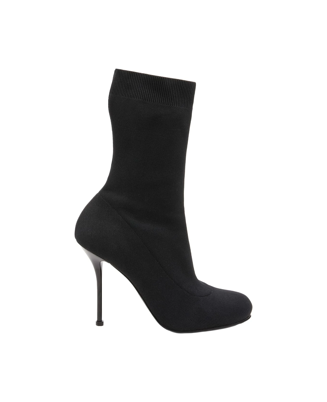 Alexander McQueen Black Knitted Ankle Boots 1 Alexander McQueen Black Knitted Ankle Boots
