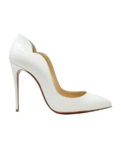 Christian Louboutin White Patent Leather Hot Chick 100 Pumps