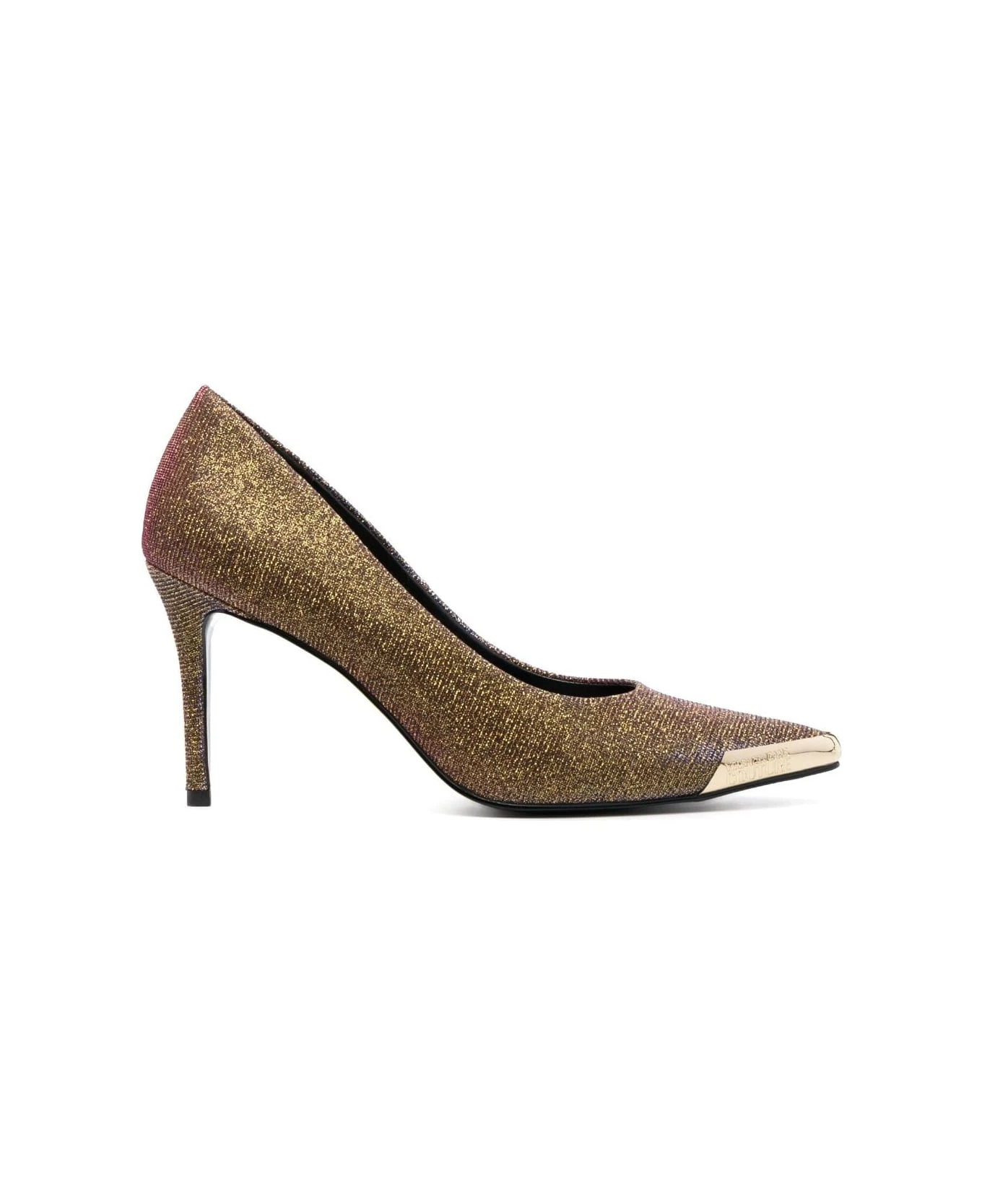Versace Jeans Couture Dis S50 Scarlett Glitter Lurex Pumps With Thin Heel 1 Versace Jeans Couture Dis S50 Scarlett Glitter Lurex Pumps With Thin Heel
