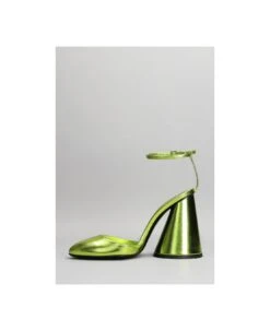 Luz Sandals In Green Leather -Urban Shoes World f0e022858ad7211fe8c8b91fb1229c4f