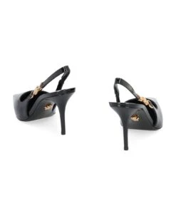 Versace Patent Leather Slingback Pumps -Urban Shoes World f1bda01b91a8184579a26af12182d010