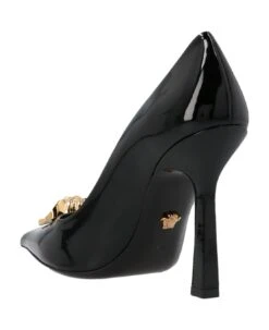 Versace Logo Patent Leather Pumps -Urban Shoes World f1f84ff2d8077654d26a1bd300966f98